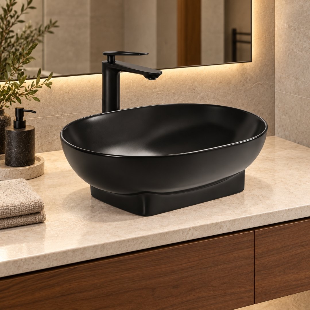 Sonet ERA OVEL BLACK, table top basin